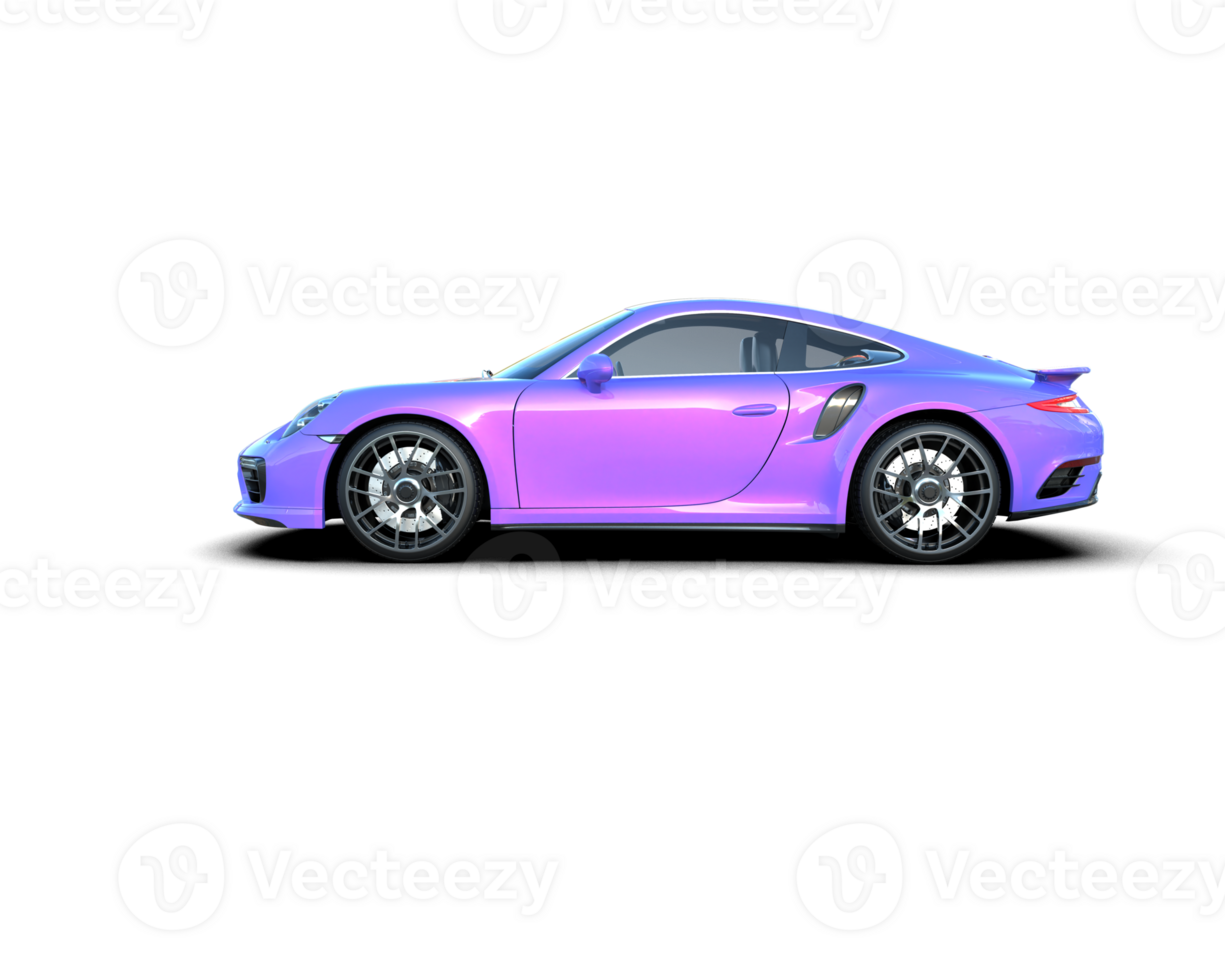 Realistic sport car isolated on background. 3d rendering - illustration png