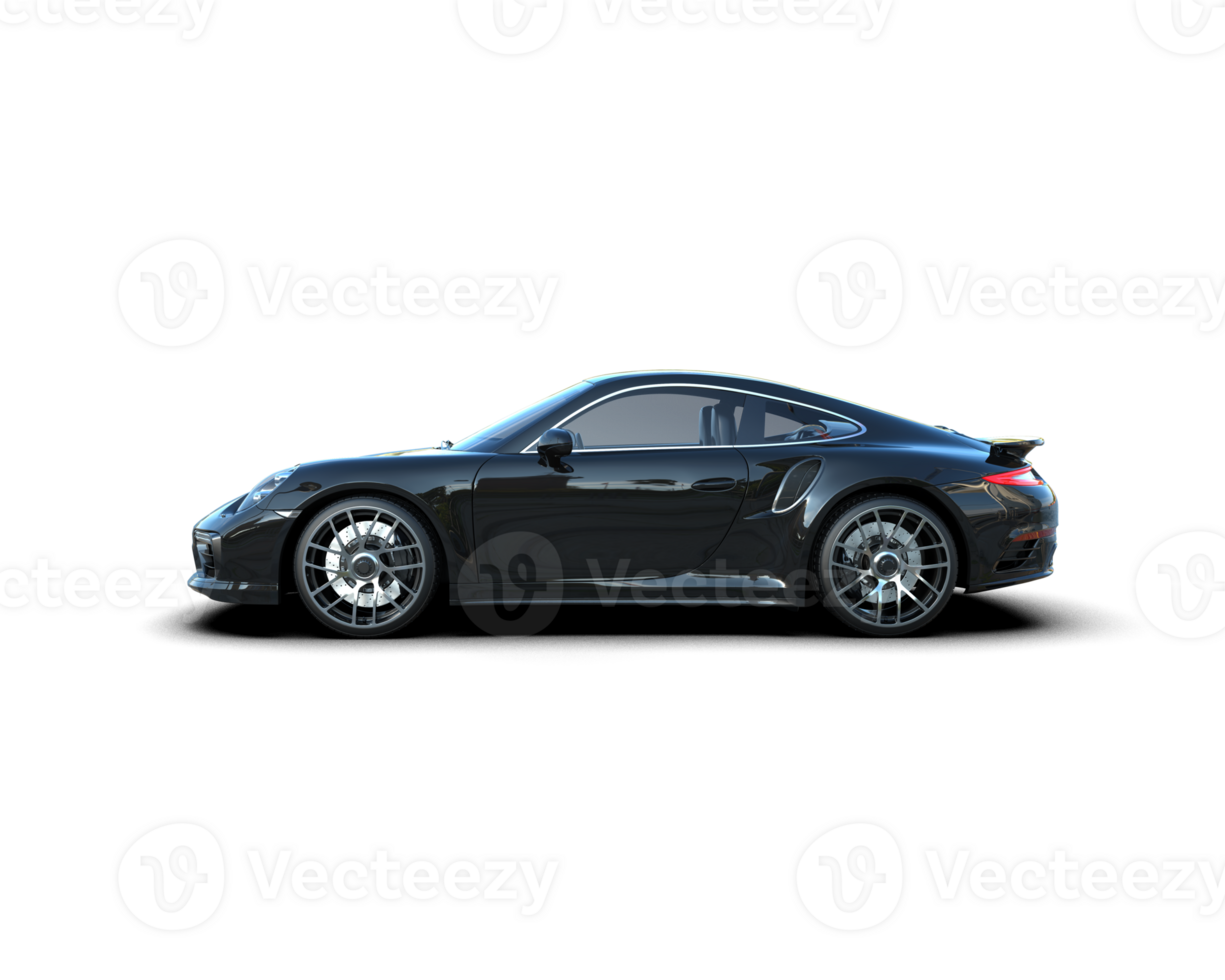 Realistic sport car isolated on background. 3d rendering - illustration png