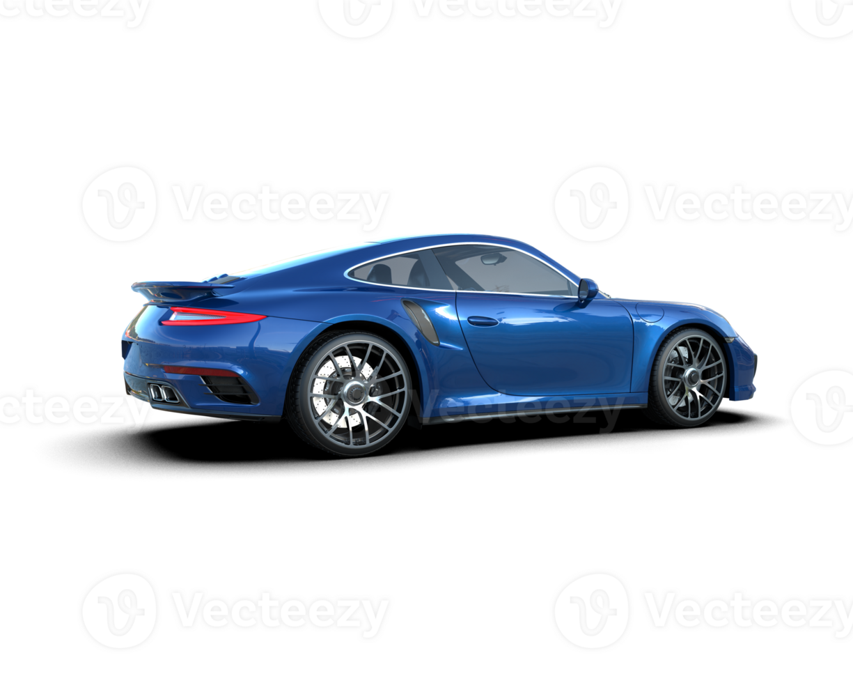 Realistic sport car isolated on background. 3d rendering - illustration png