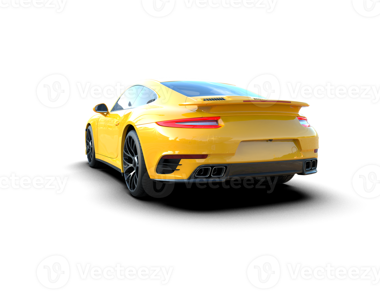 Realistic sport car isolated on background. 3d rendering - illustration png