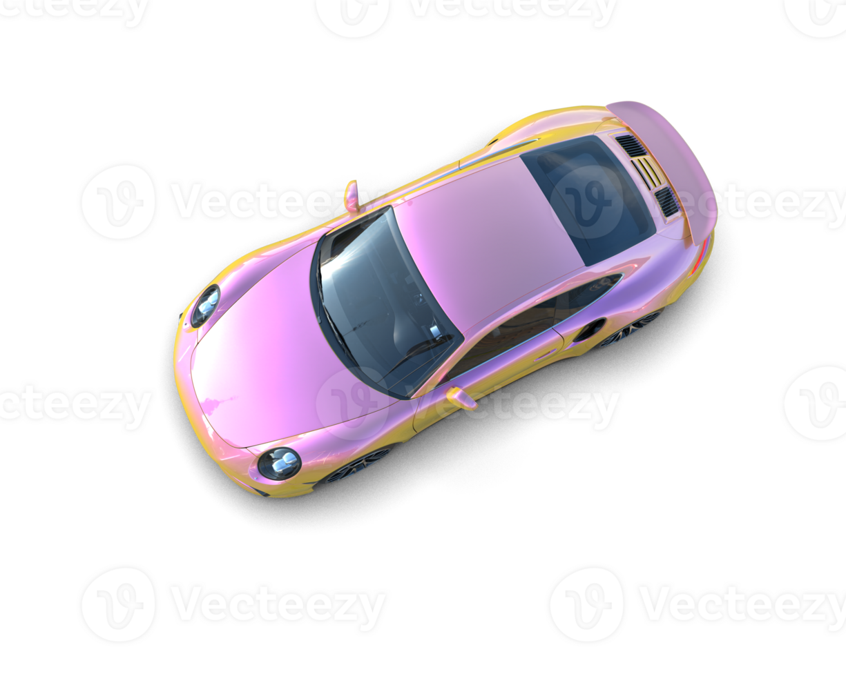 Realistic sport car isolated on background. 3d rendering - illustration png