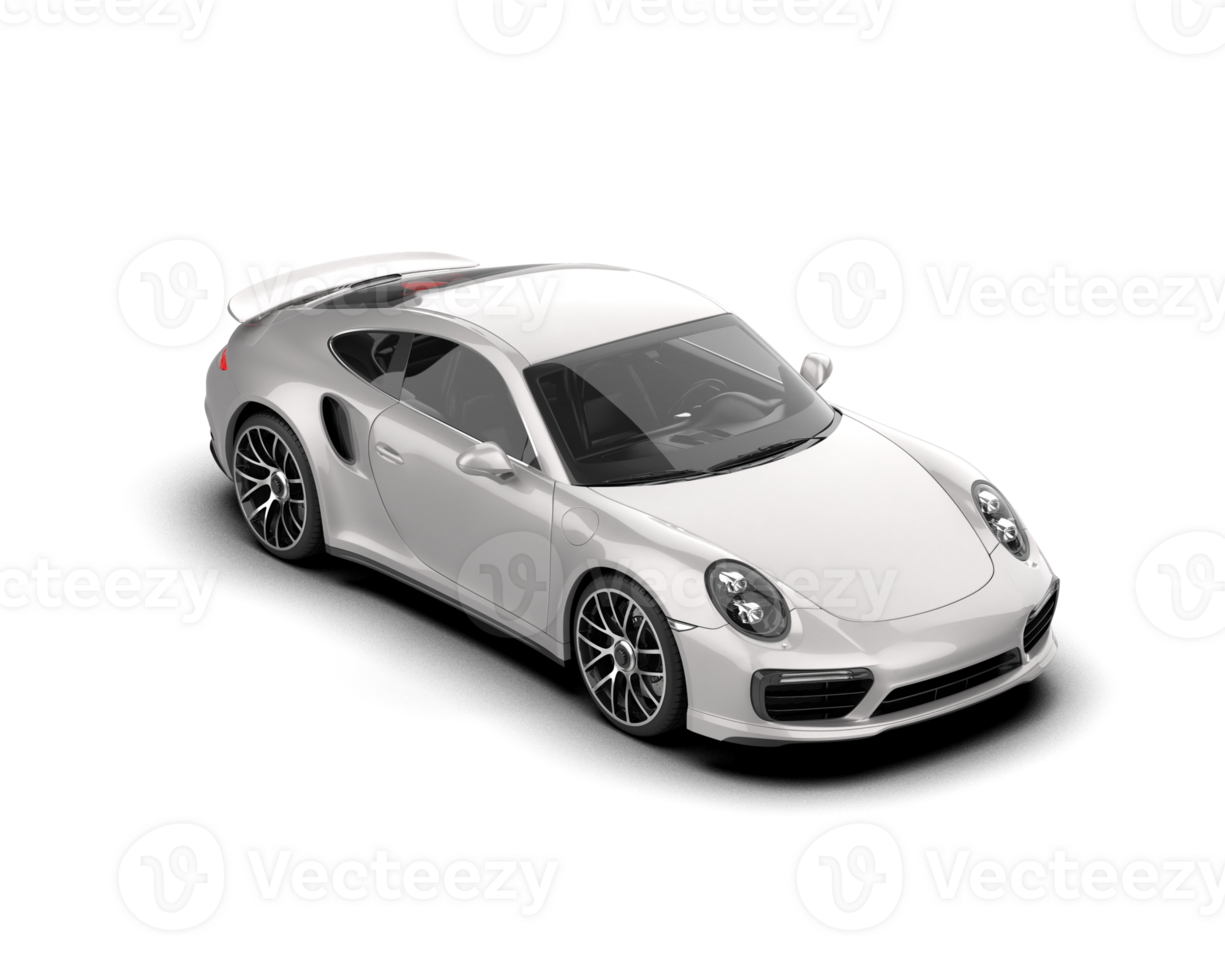 Realistic sport car isolated on background. 3d rendering - illustration png