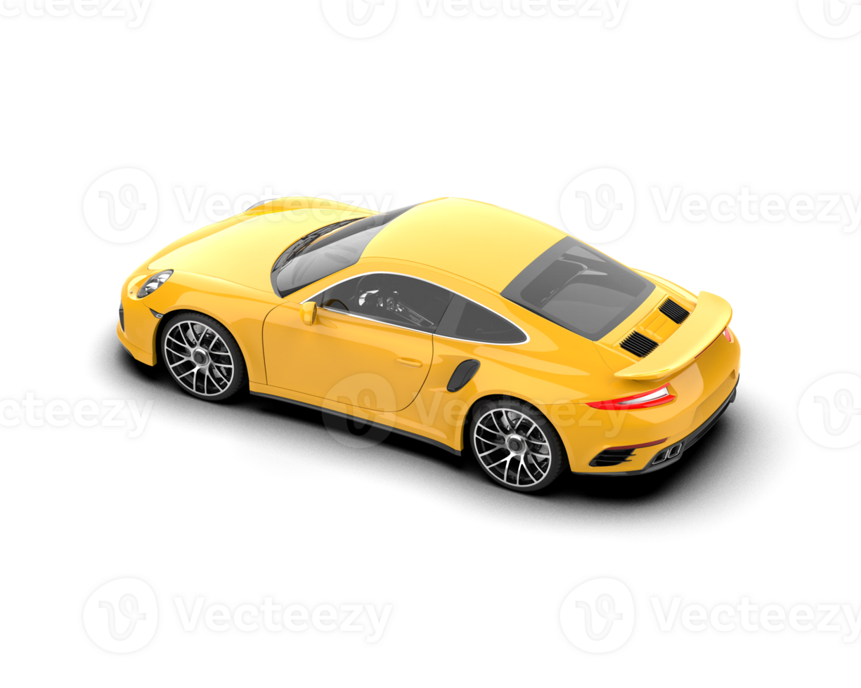 Realistic sport car isolated on background. 3d rendering - illustration png