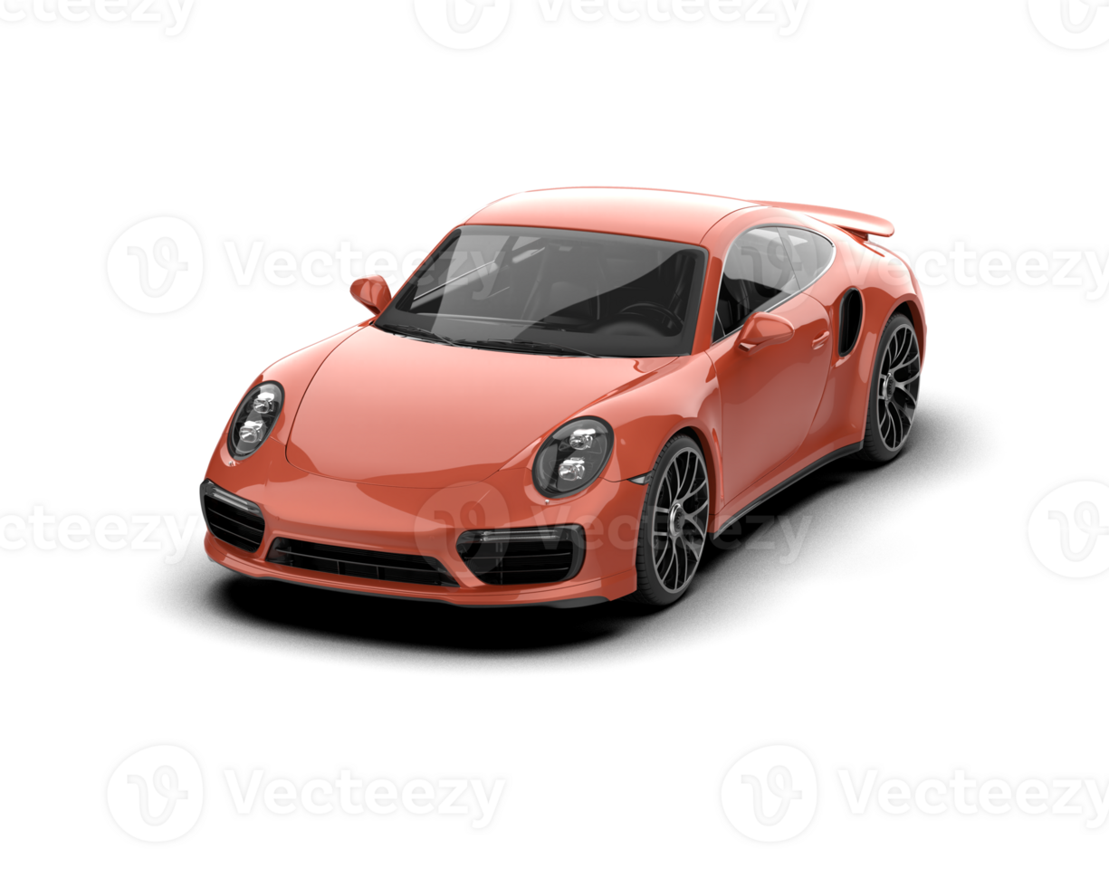 Realistic sport car isolated on background. 3d rendering - illustration png