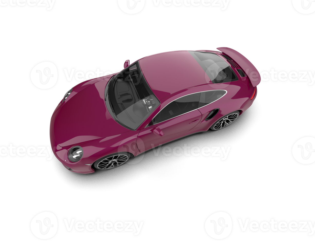 Realistic sport car isolated on background. 3d rendering - illustration png