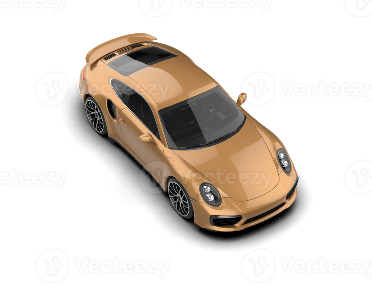 Realistic sport car isolated on background. 3d rendering - illustration png