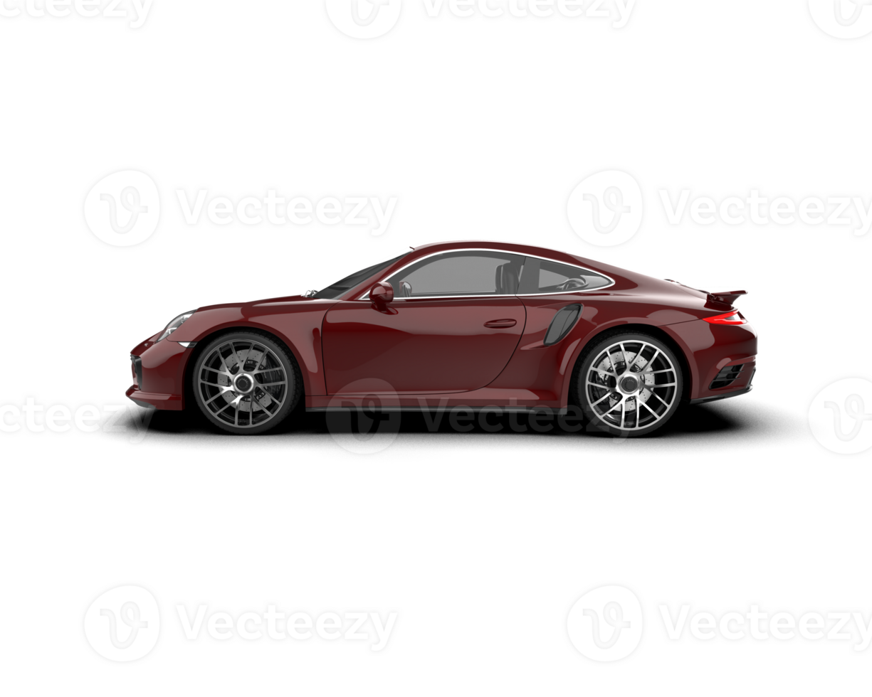 Realistic sport car isolated on background. 3d rendering - illustration png