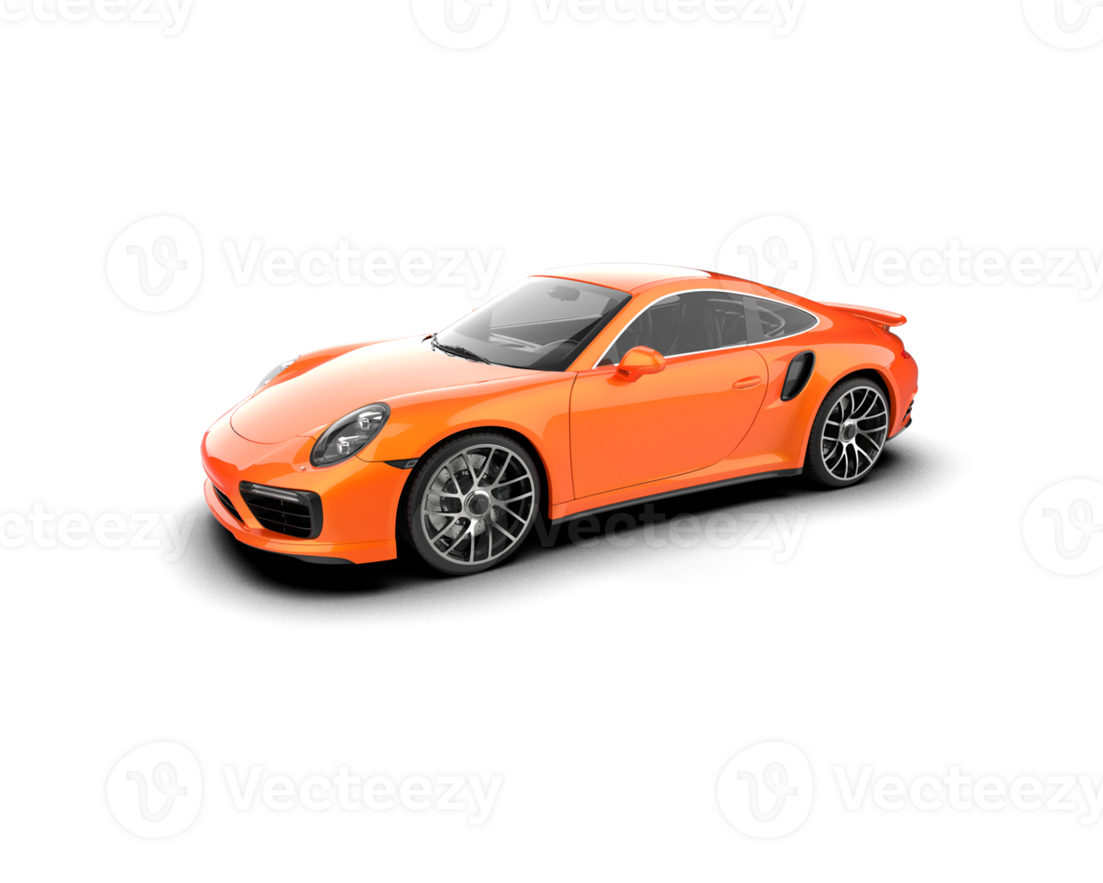 Realistic sport car isolated on background. 3d rendering - illustration png