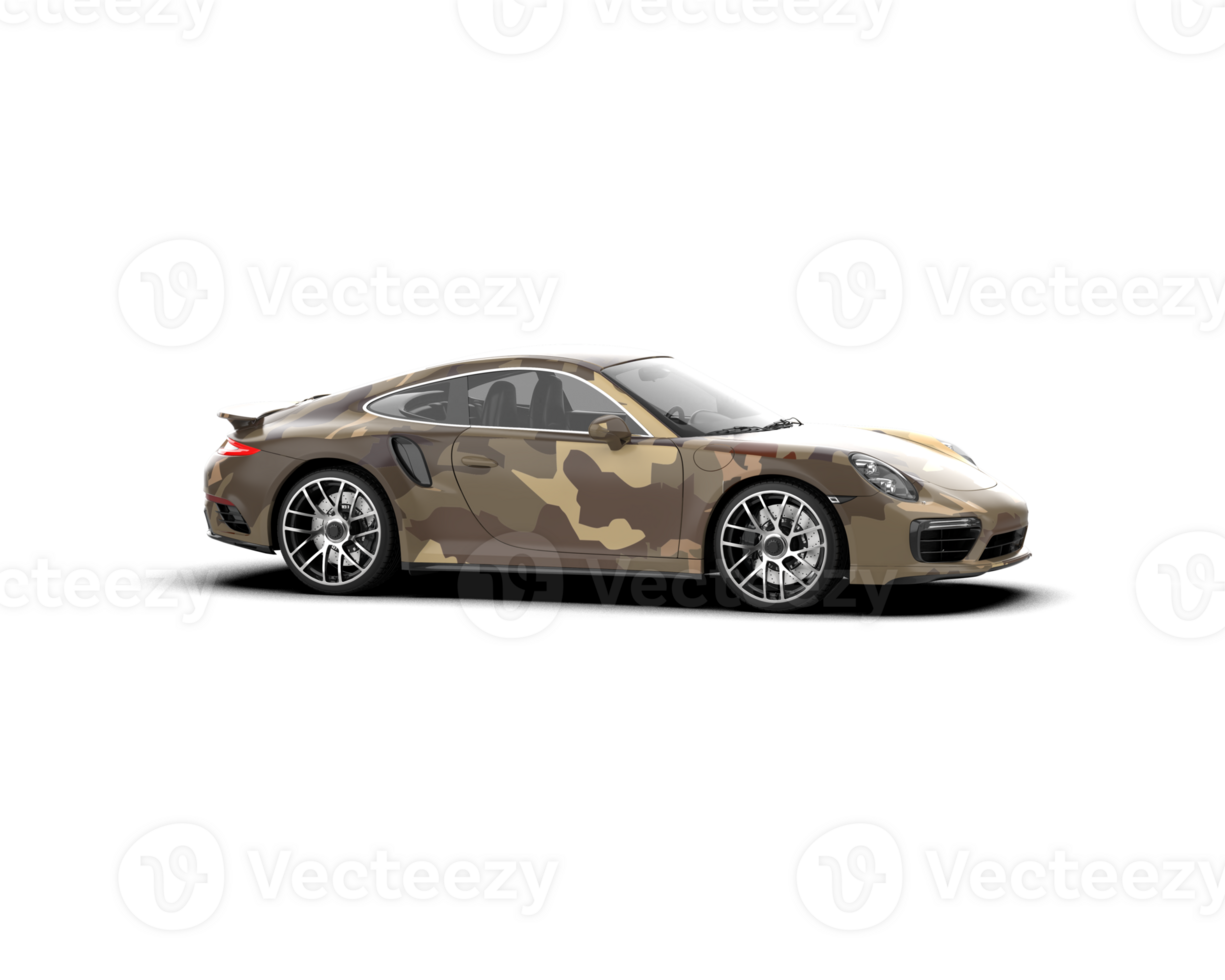 Realistic sport car isolated on background. 3d rendering - illustration png