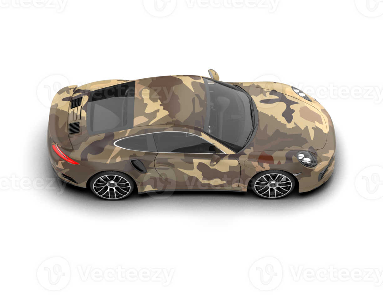 Realistic sport car isolated on background. 3d rendering - illustration png