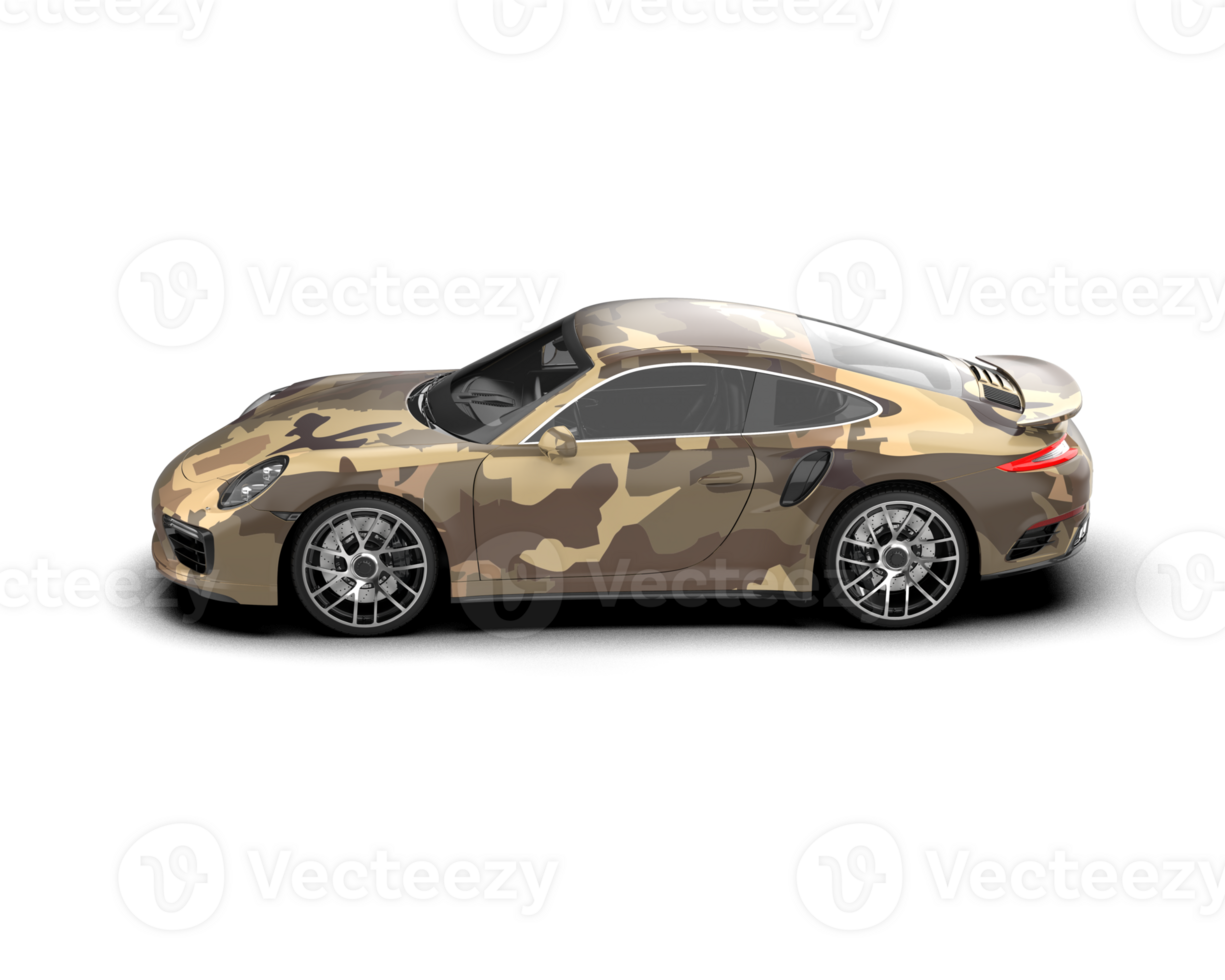 Realistic sport car isolated on background. 3d rendering - illustration png