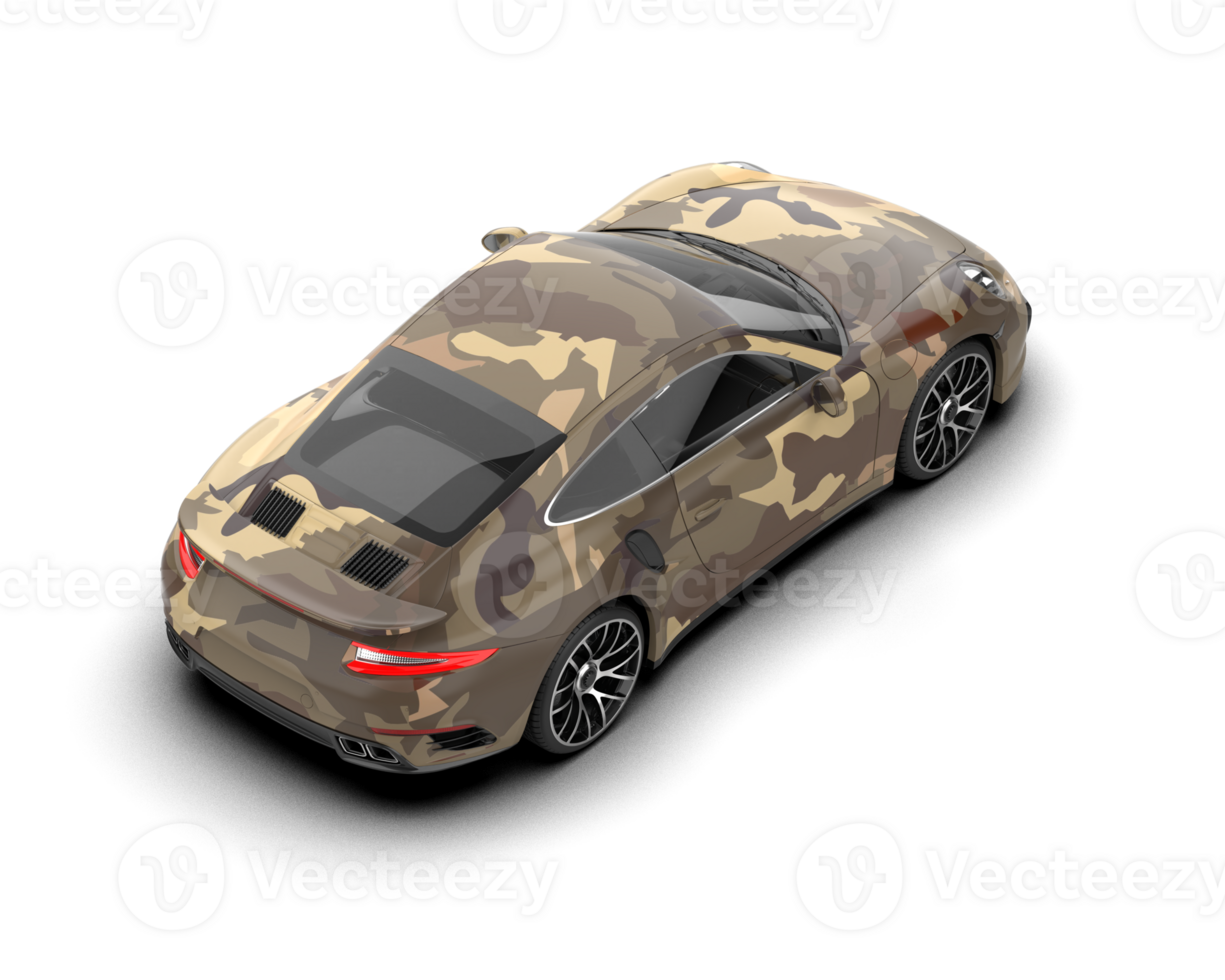 Realistic sport car isolated on background. 3d rendering - illustration png