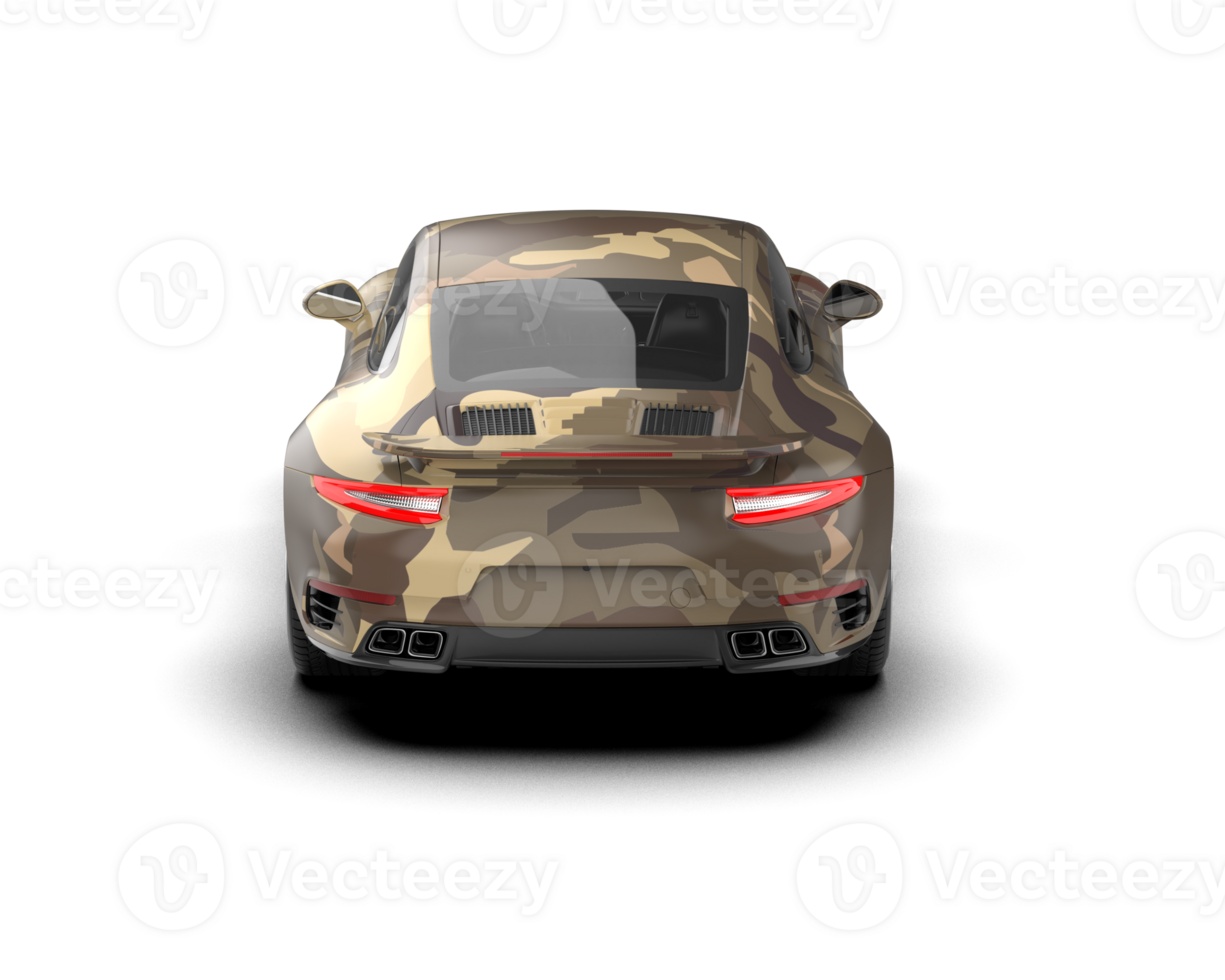 Realistic sport car isolated on background. 3d rendering - illustration png