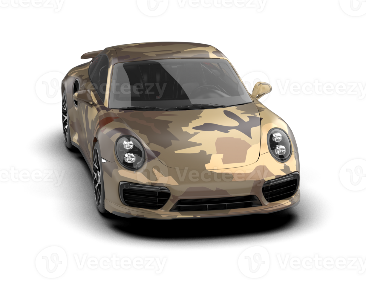 Realistic sport car isolated on background. 3d rendering - illustration png