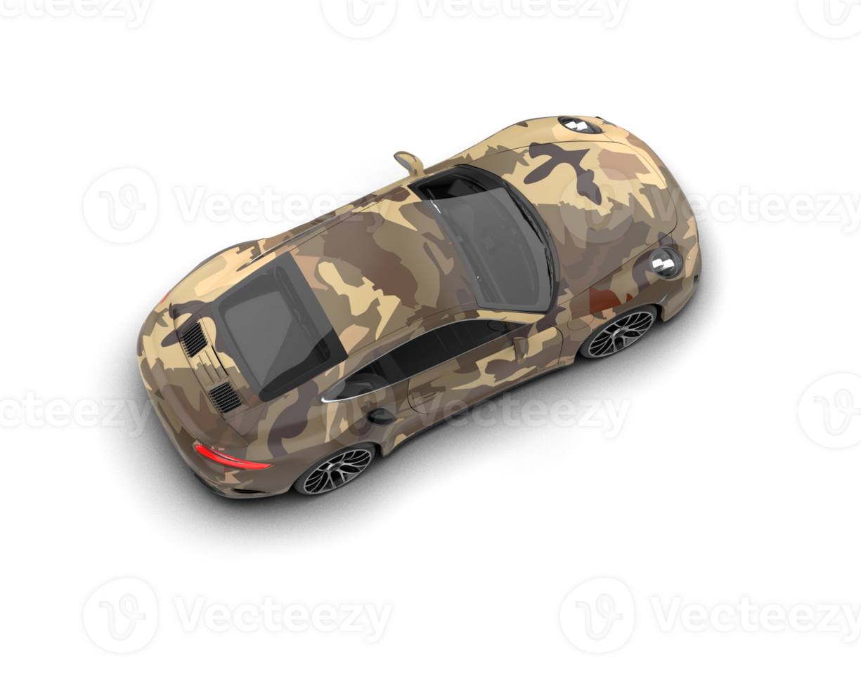 Realistic sport car isolated on background. 3d rendering - illustration png