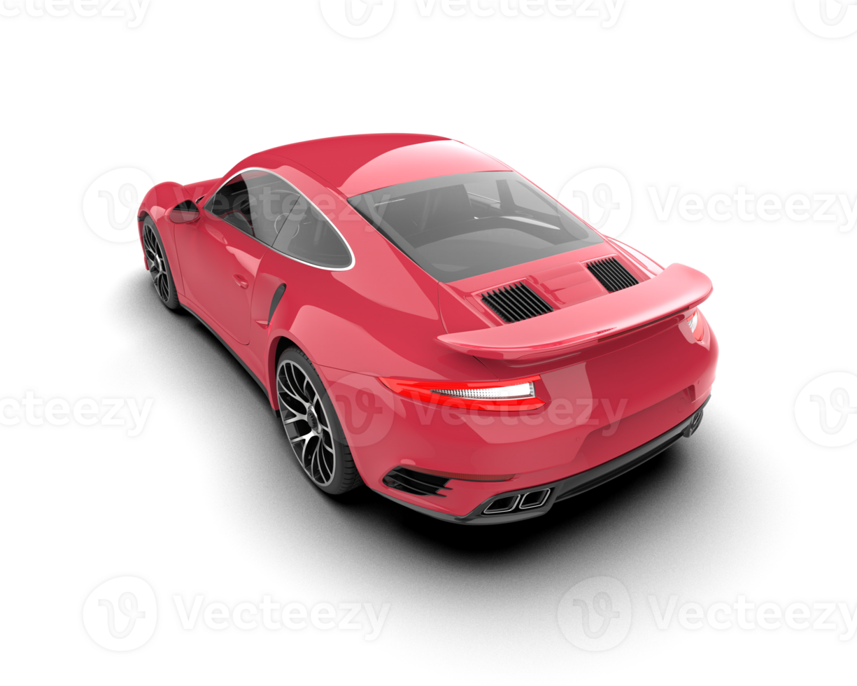 Realistic sport car isolated on background. 3d rendering - illustration png