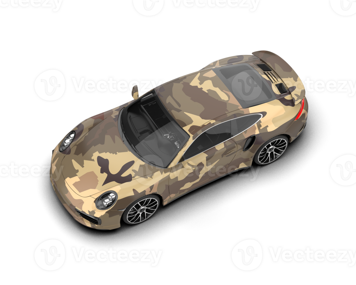 Realistic sport car isolated on background. 3d rendering - illustration png