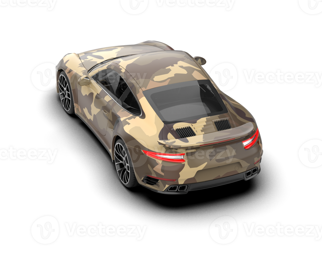Realistic sport car isolated on background. 3d rendering - illustration png