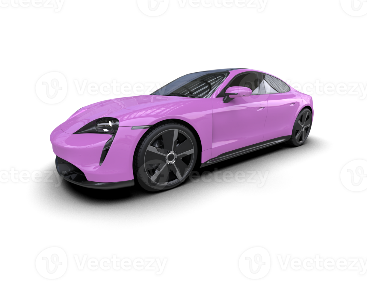 Realistic sport car isolated on background. 3d rendering - illustration png