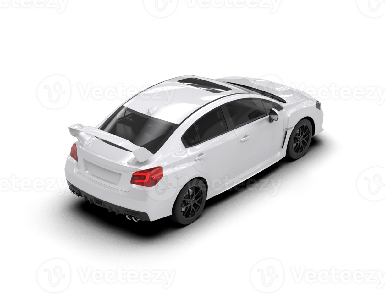 Realistic sport car isolated on background. 3d rendering - illustration png