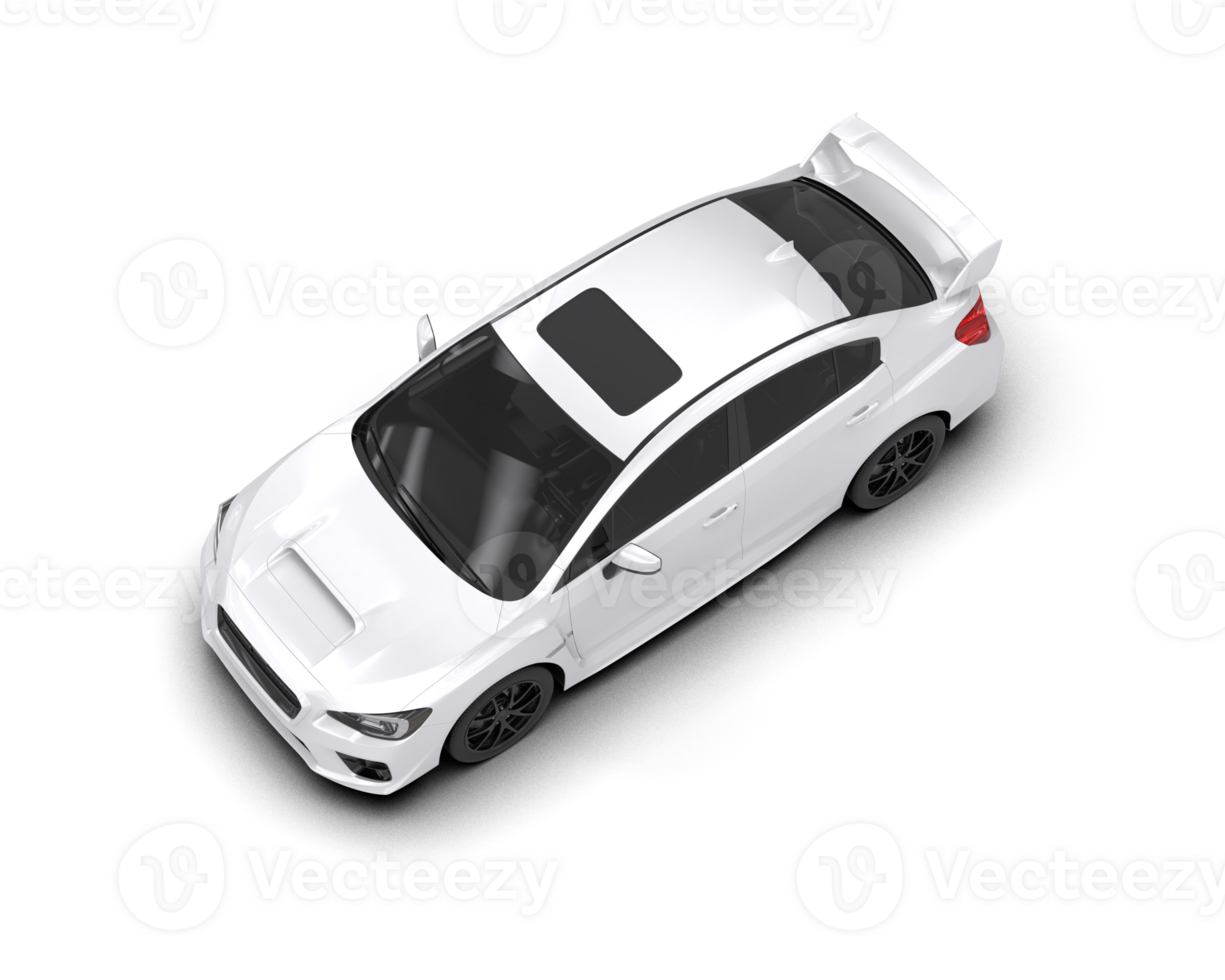 Realistic sport car isolated on background. 3d rendering - illustration png