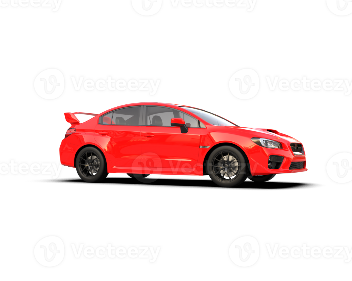 Realistic sport car isolated on background. 3d rendering - illustration png