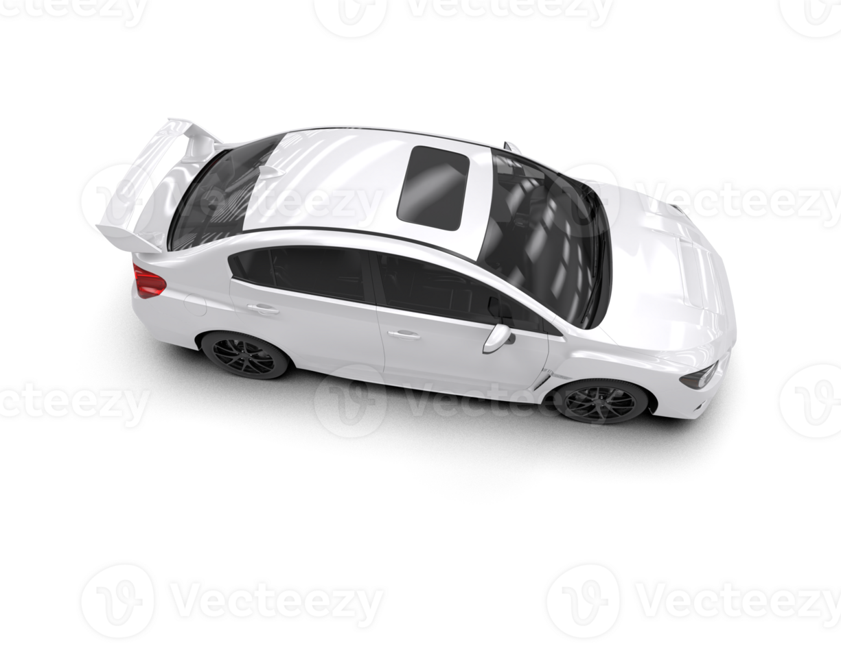Realistic sport car isolated on background. 3d rendering - illustration png