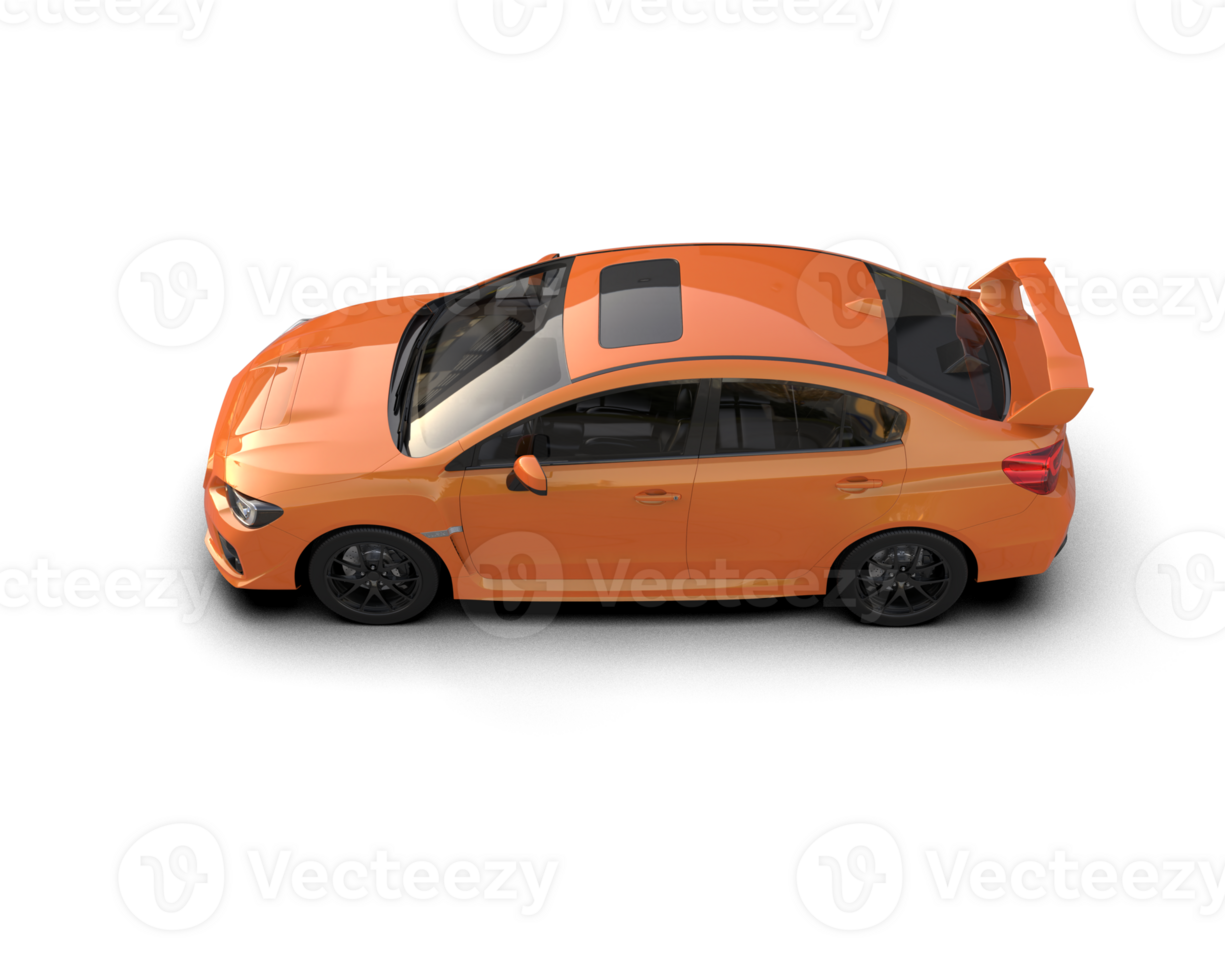 Realistic sport car isolated on background. 3d rendering - illustration png