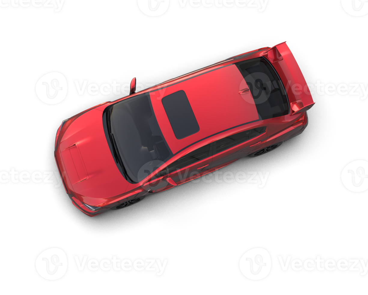 Realistic sport car isolated on background. 3d rendering - illustration png