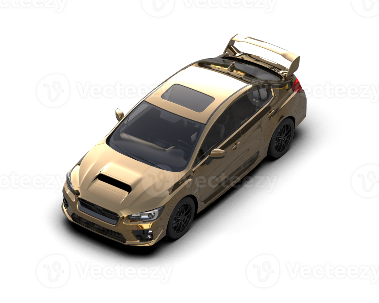 Realistic sport car isolated on background. 3d rendering - illustration png