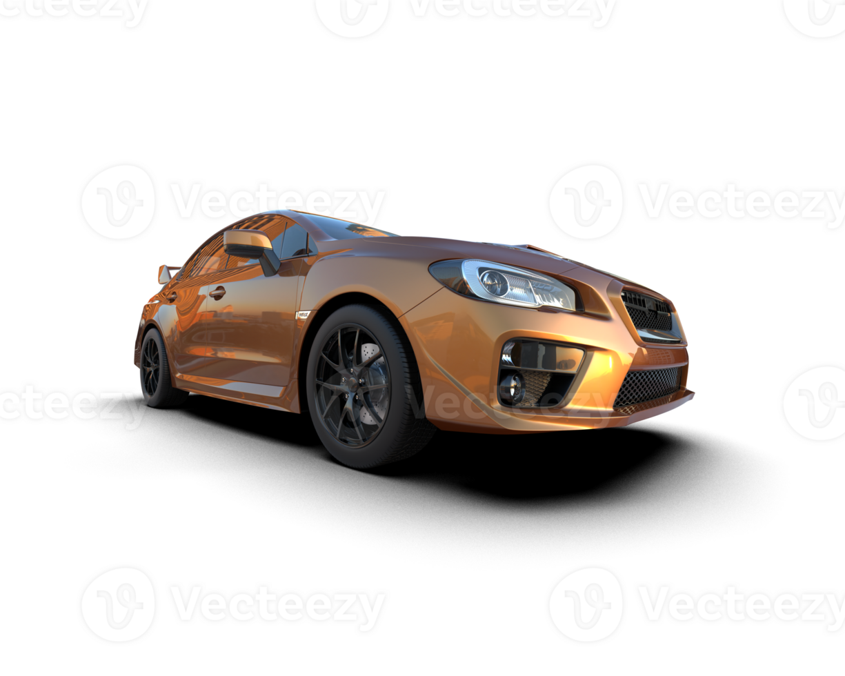 Realistic sport car isolated on background. 3d rendering - illustration png