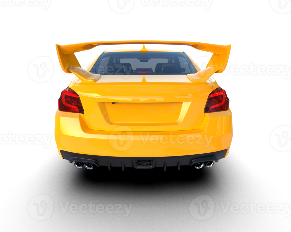 Realistic sport car isolated on background. 3d rendering - illustration png