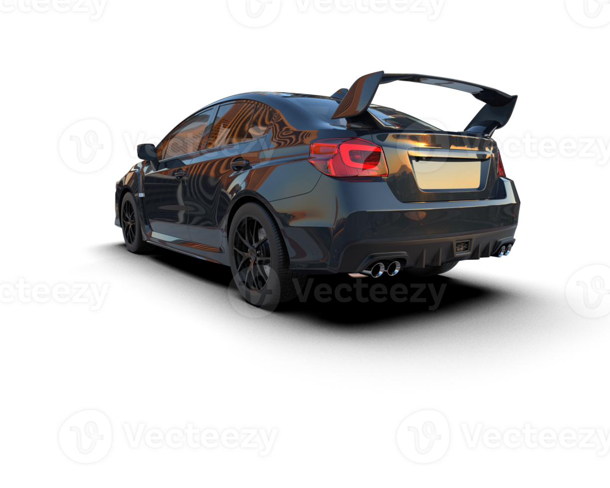 Realistic sport car isolated on background. 3d rendering - illustration png