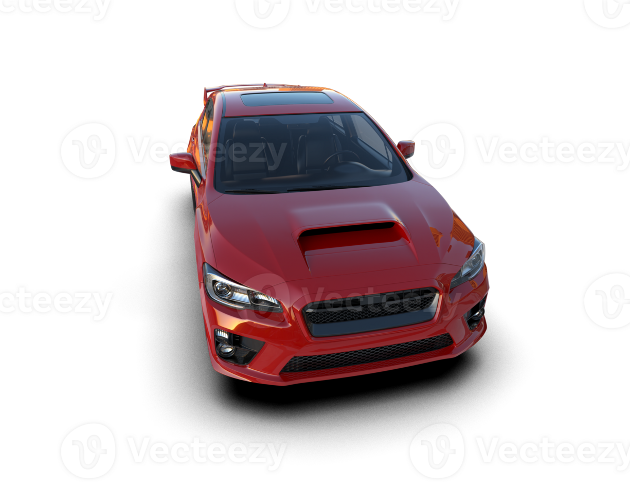 Realistic sport car isolated on background. 3d rendering - illustration png