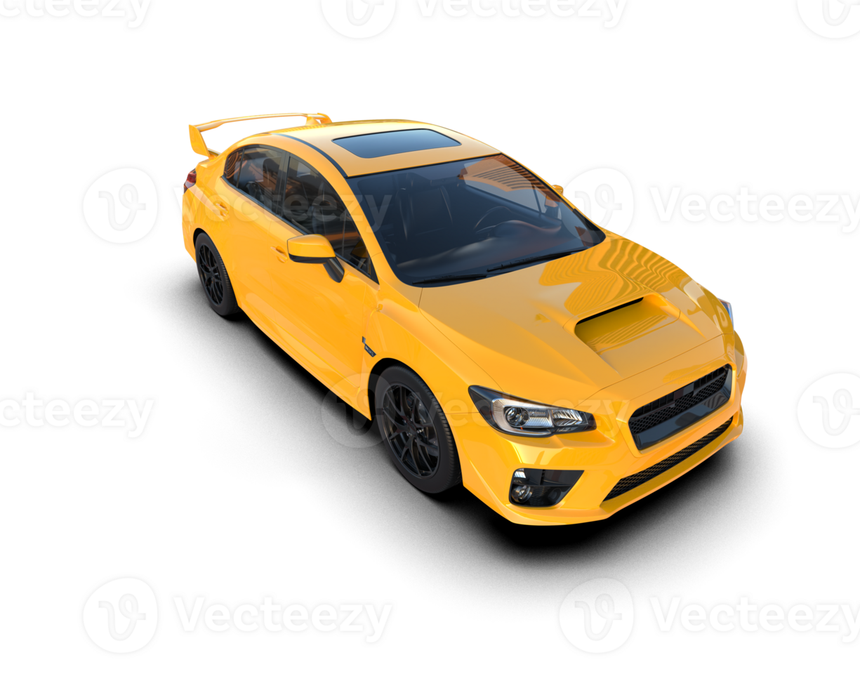 Realistic sport car isolated on background. 3d rendering - illustration png