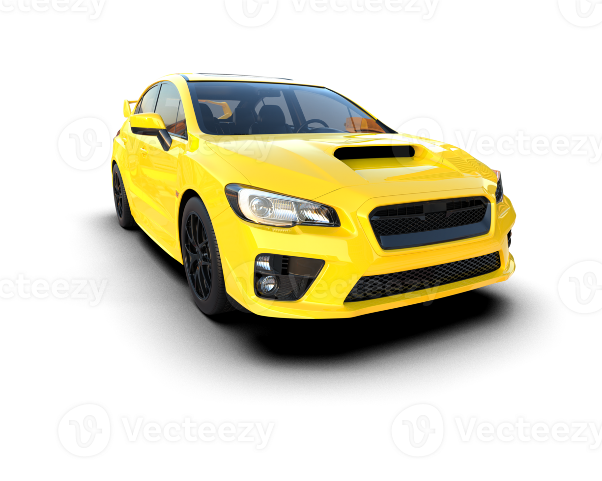 Realistic sport car isolated on background. 3d rendering - illustration png