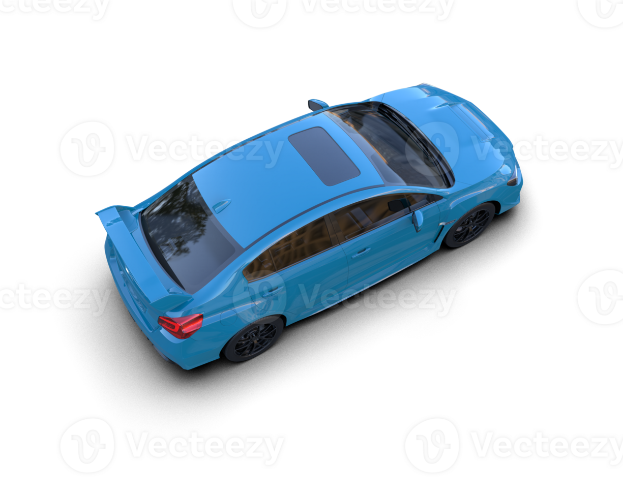 Realistic sport car isolated on background. 3d rendering - illustration png