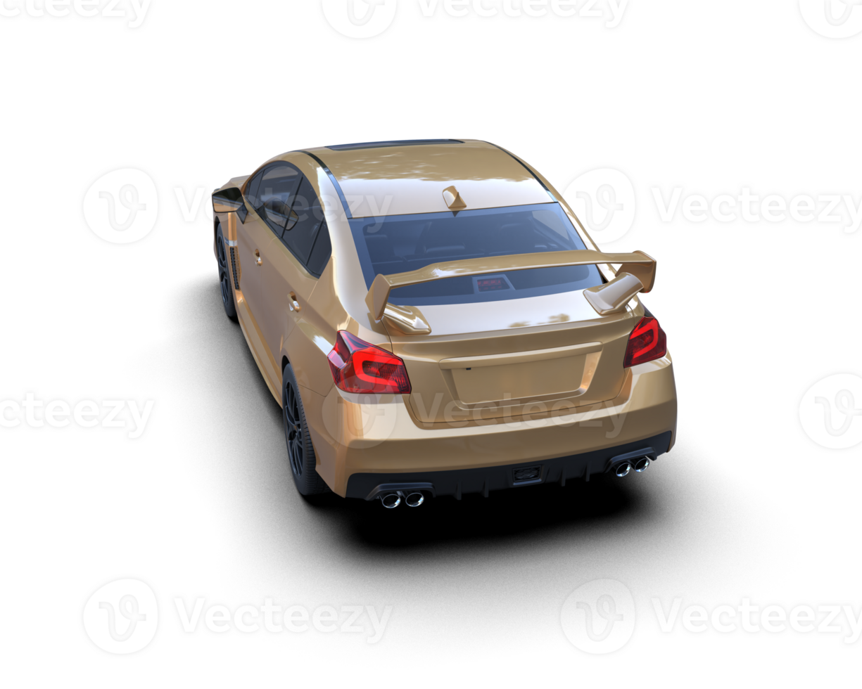 Realistic sport car isolated on background. 3d rendering - illustration png
