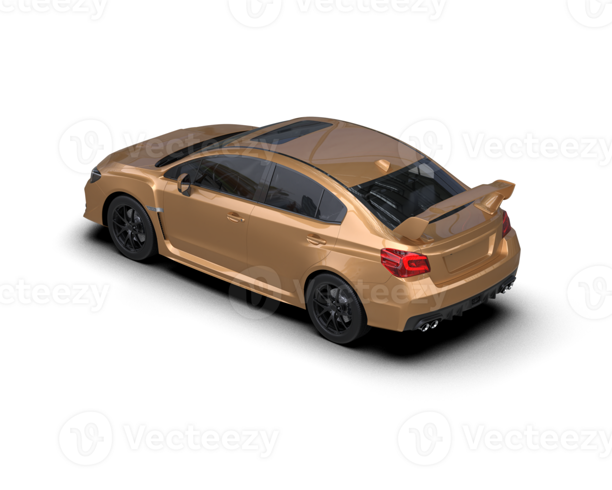Realistic sport car isolated on background. 3d rendering - illustration png