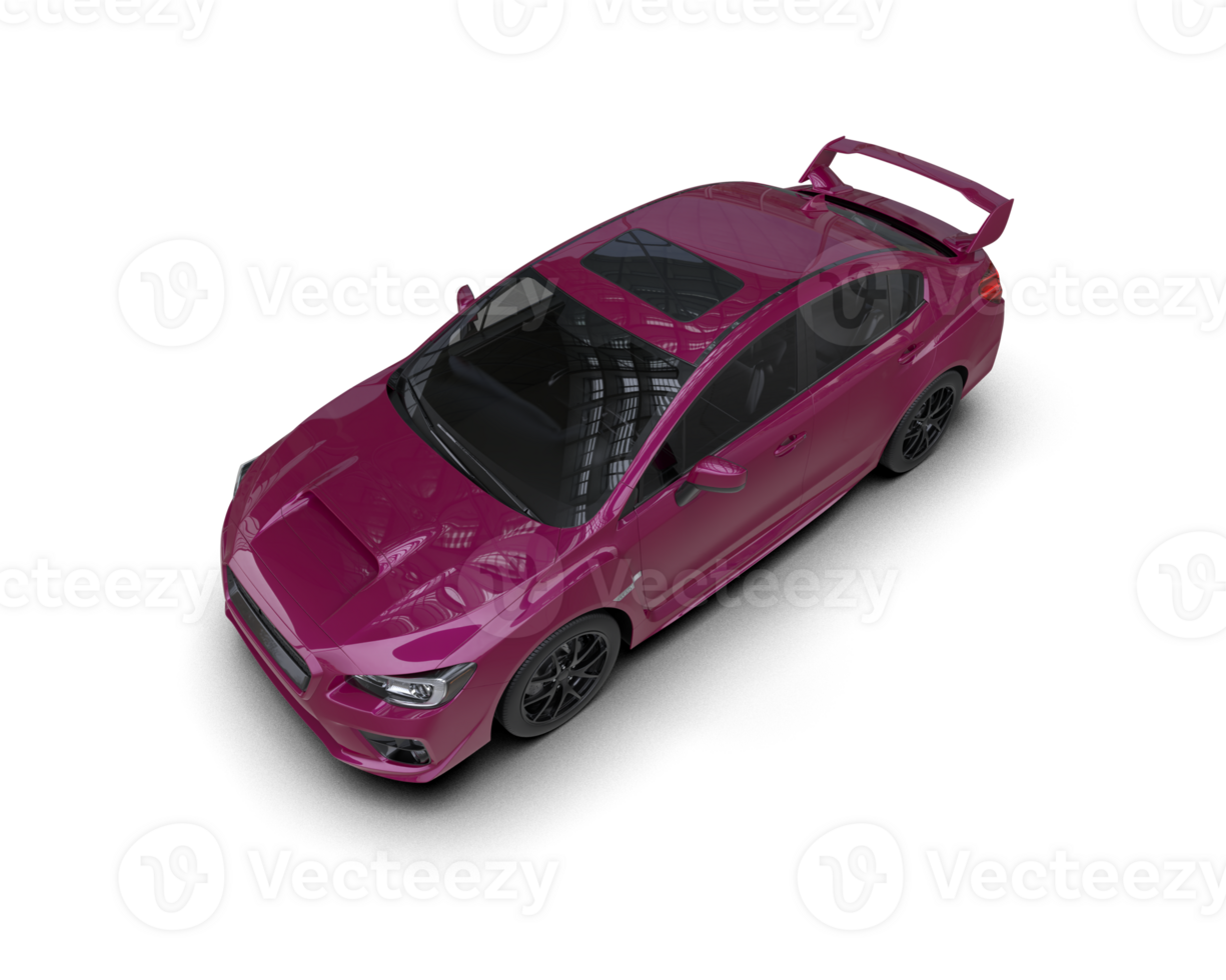 Realistic sport car isolated on background. 3d rendering - illustration png