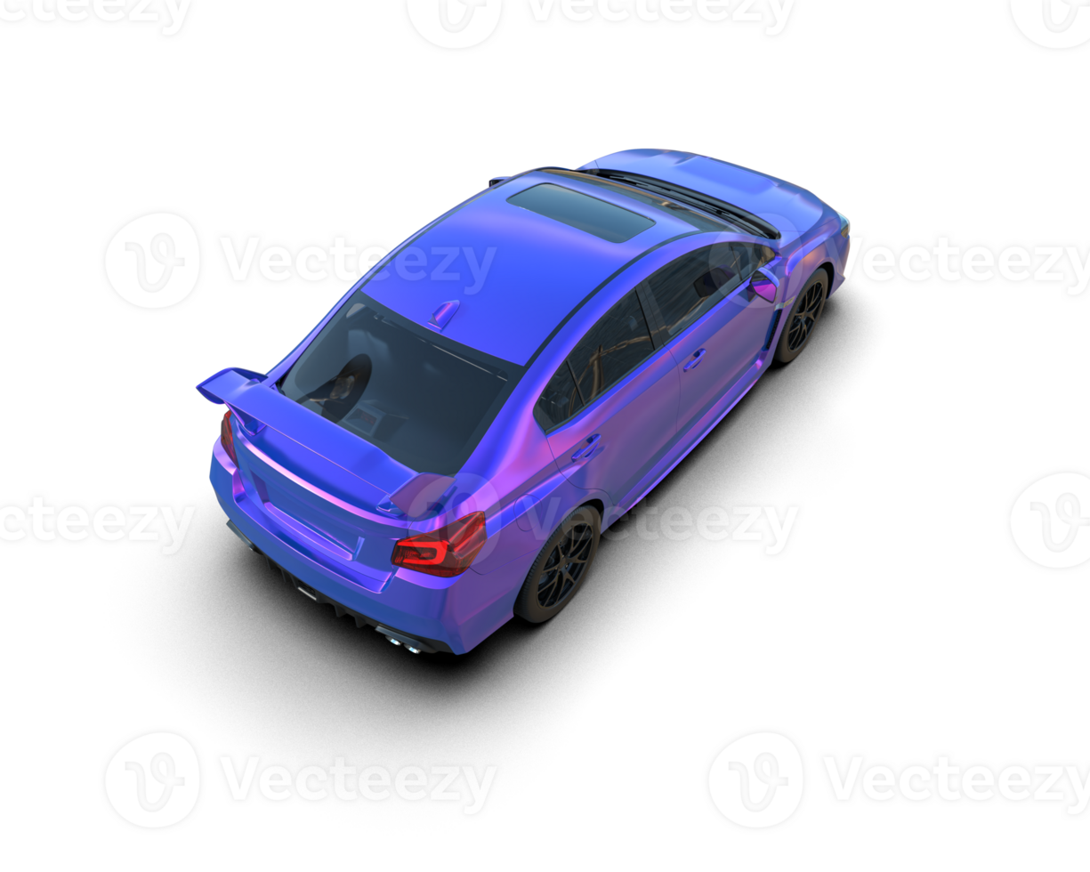Realistic sport car isolated on background. 3d rendering - illustration png