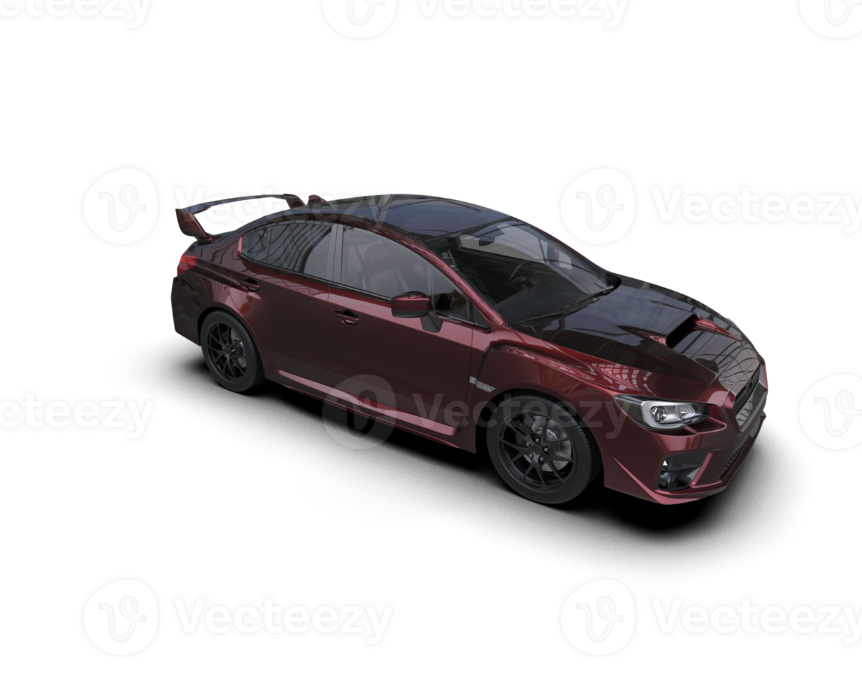 Realistic sport car isolated on background. 3d rendering - illustration png
