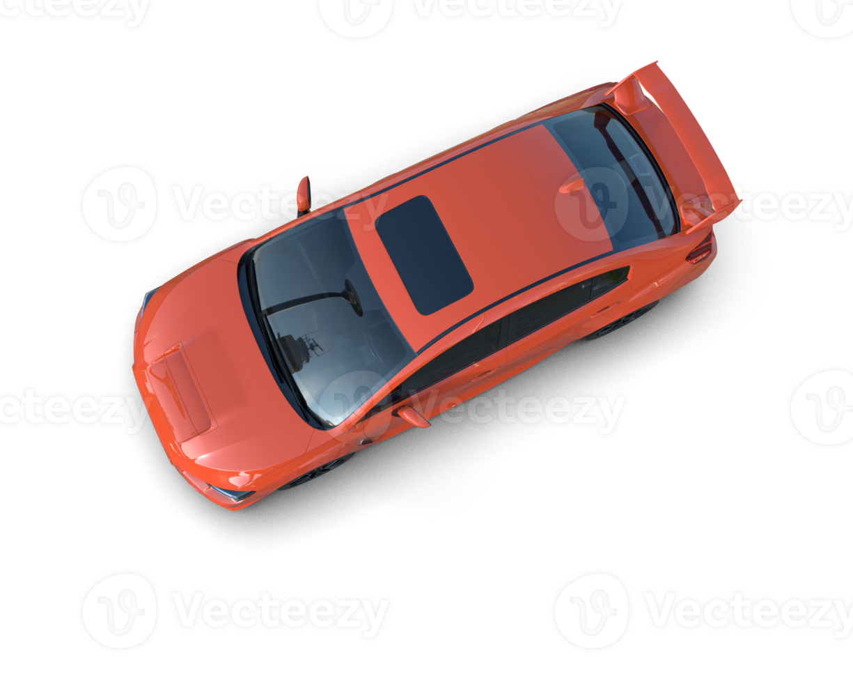 Realistic sport car isolated on background. 3d rendering - illustration png
