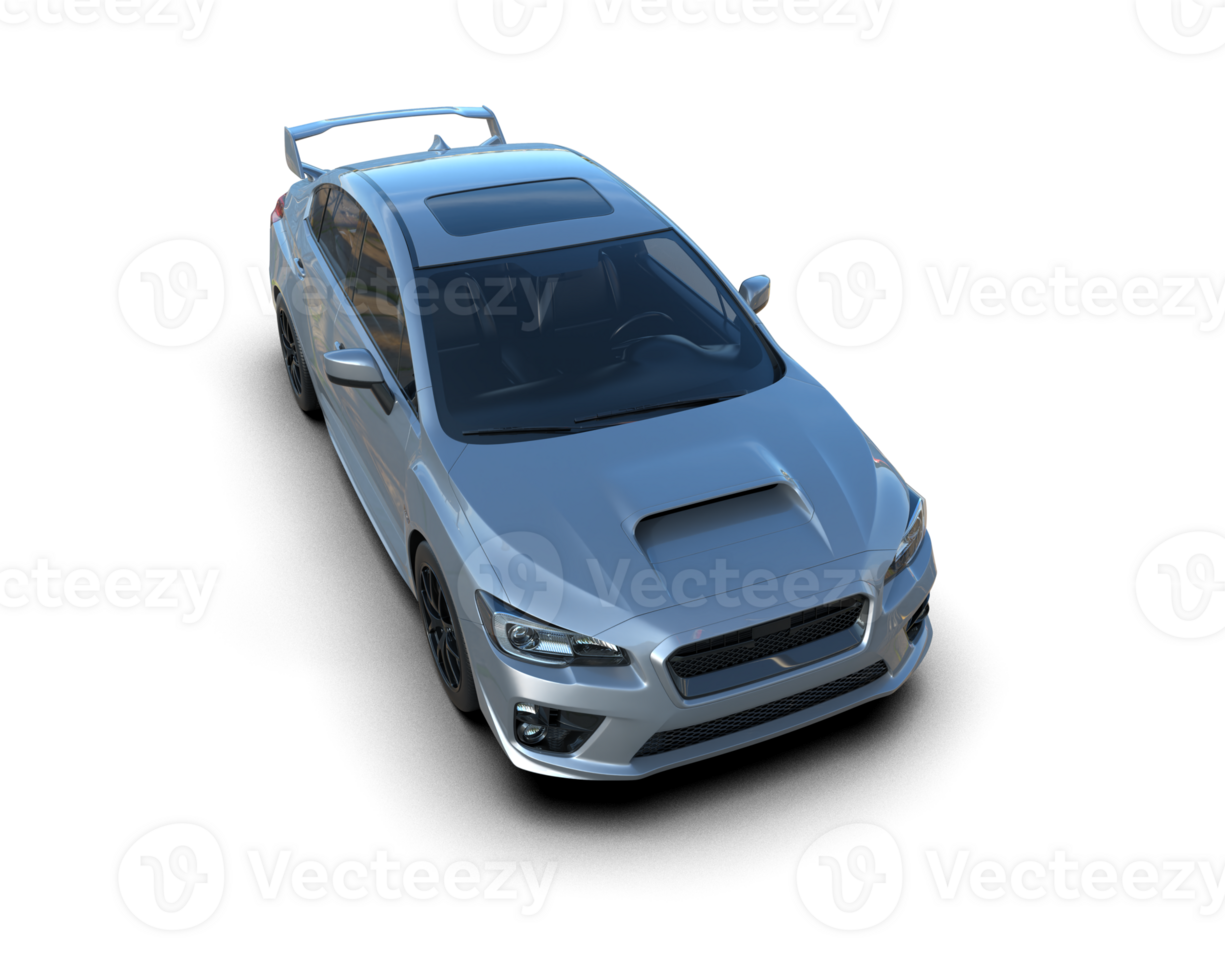 Realistic sport car isolated on background. 3d rendering - illustration png
