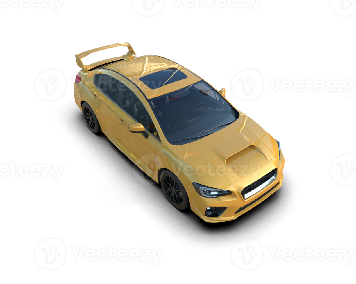 Realistic sport car isolated on background. 3d rendering - illustration png