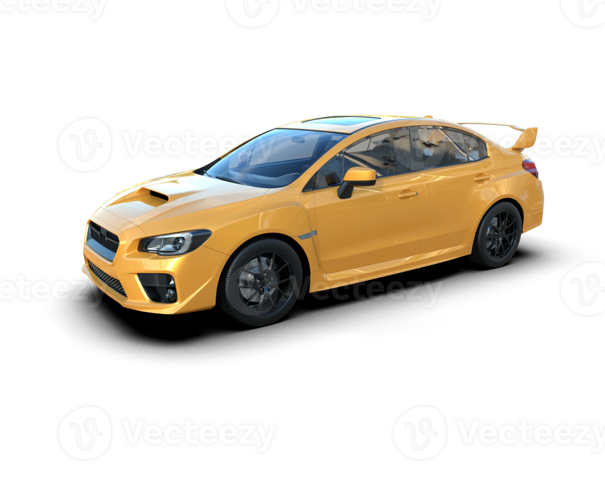 Realistic sport car isolated on background. 3d rendering - illustration png