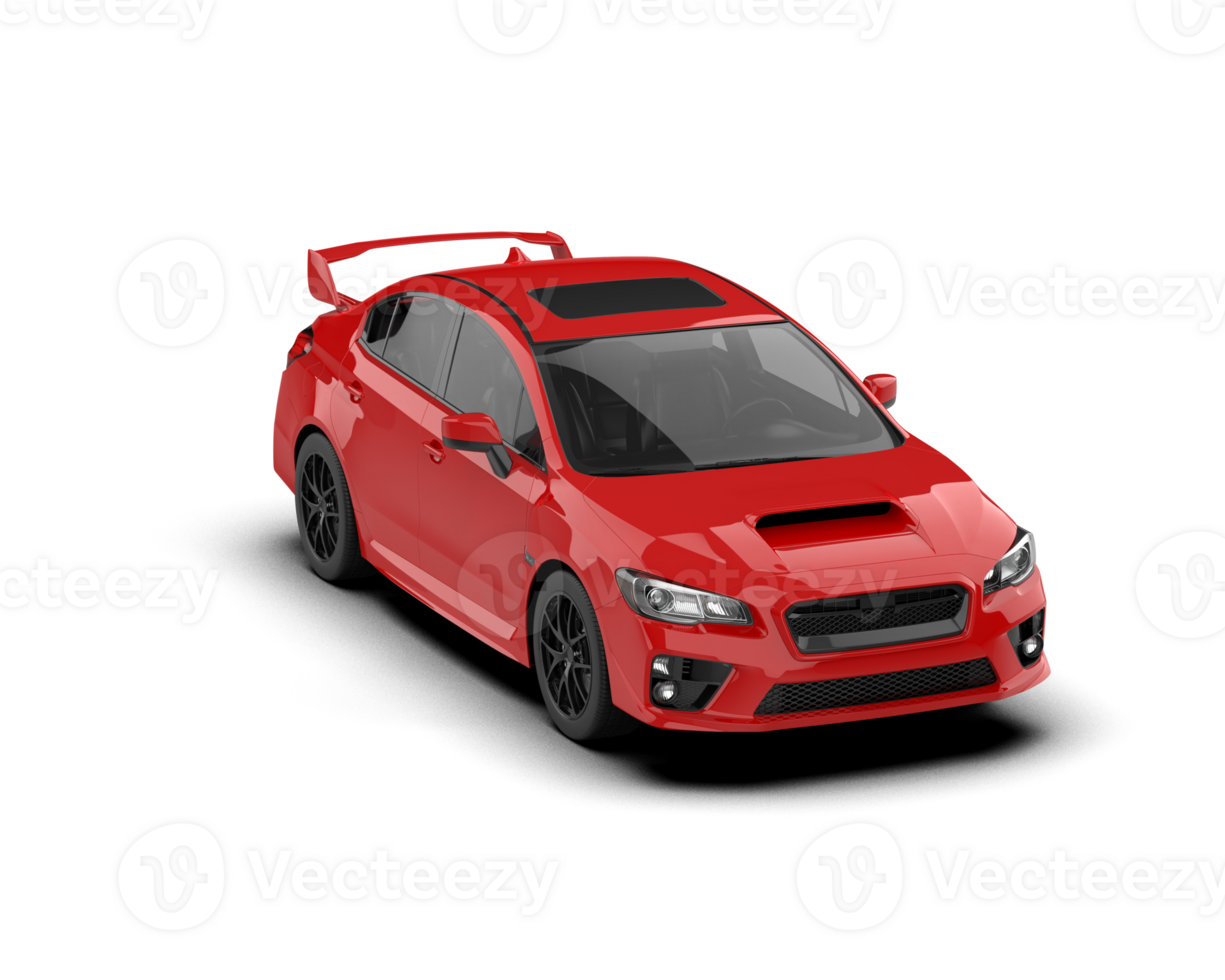 Realistic sport car isolated on background. 3d rendering - illustration png