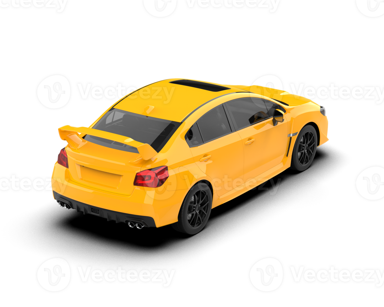 Realistic sport car isolated on background. 3d rendering - illustration png