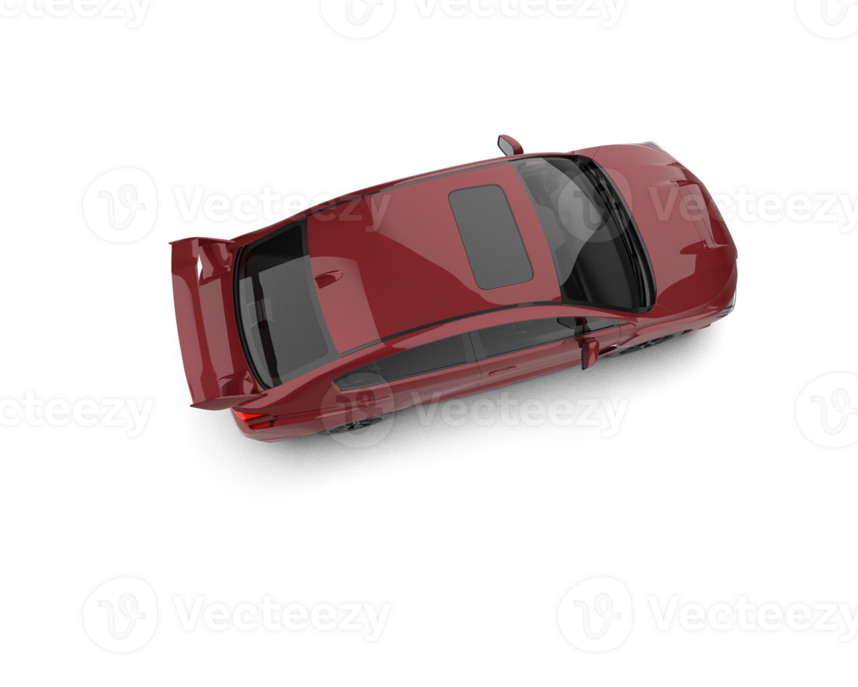 Realistic sport car isolated on background. 3d rendering - illustration png