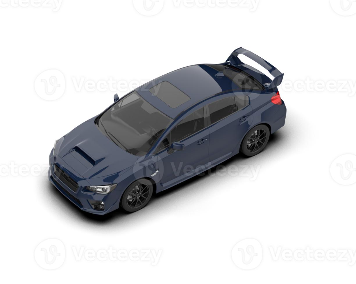 Realistic sport car isolated on background. 3d rendering - illustration png